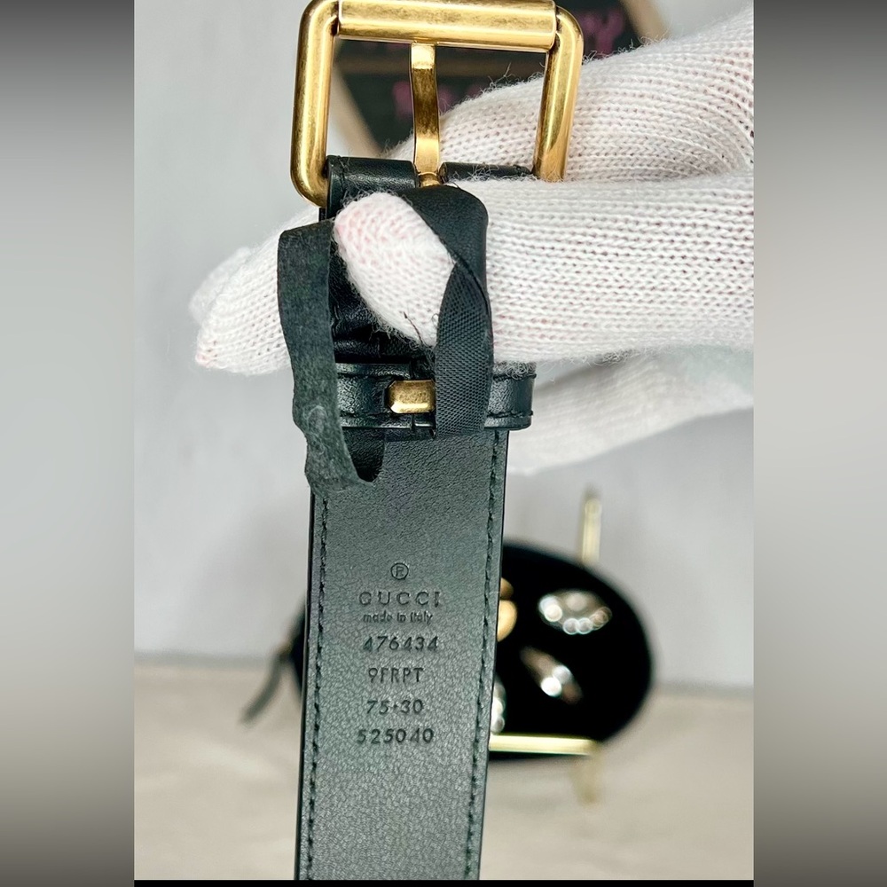 ❌SOLD❌GUCCI Sac Ceinture Matelasse Velours Noir Cristal Mormont - Picture 7 of 7